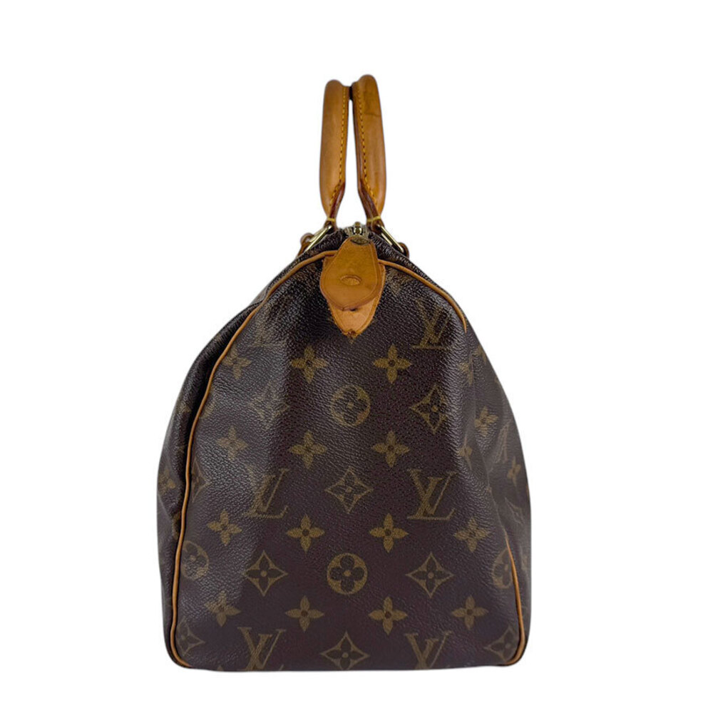 Louis Vuitton Canvas Monogram Handbag Speedy Brown